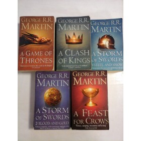   A  SONG  OF  ICE  AND  FIRE  (four volumes): A  GAME  OF  THRONES / A  CLASH  OF KINGS / A  STORM  OF SWORDS / A  FEAST  FOR  CROWS  (in limba engleza) -   George R.R.  MARTIN  